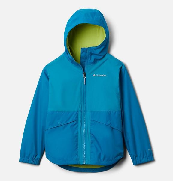 Columbia Rainy Trails Fleece Jacket Light Blue For Girls NZ2564 New Zealand